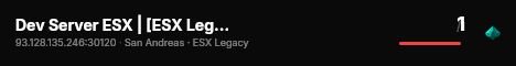 Dev Server ESX | [ESX Legacy] live status badge