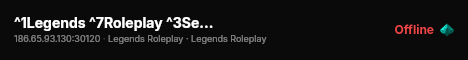 ^1Legends ^7Roleplay ^3Season 1 live status badge