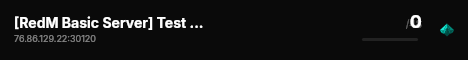 [RedM Basic Server] Test Server 69 live status badge