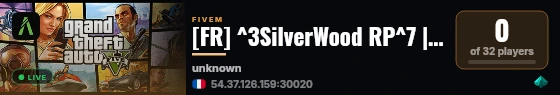 [FR] ^3SilverWood RP^7 || 🚀 ^3CHOISIS TON START - ^7FREE-^3ACCESS^7 🚀 || live status badge