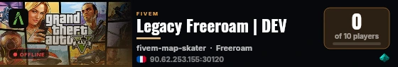 Legacy Freeroam | DEV live status badge