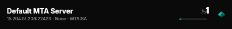 Default MTA Server live status badge