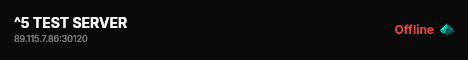 ^5 TEST SERVER live status badge