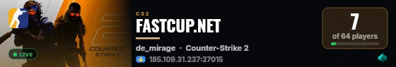 FASTCUP.NET live status badge