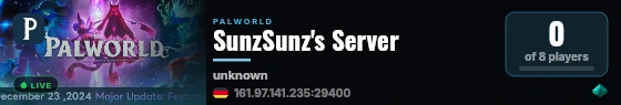 SunzSunz's Server live status badge