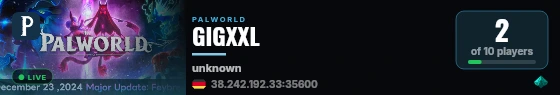 GIGXXL live status badge