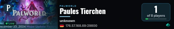 Paules Tierchen live status badge