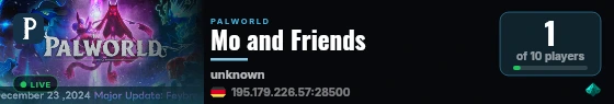 Mo and Friends live status badge