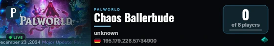 Chaos Ballerbude live status badge