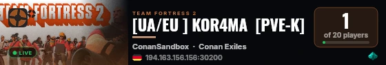 [UA/EU ] KOR4MA  [PVE-K] live status badge