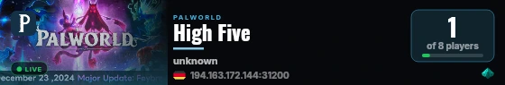 High Five live status badge