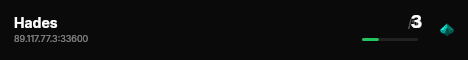 Hades live status badge