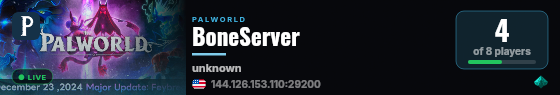 BoneServer live status badge