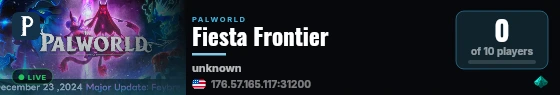 Fiesta Frontier live status badge