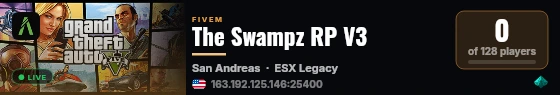 The Swampz RP V3 live status badge