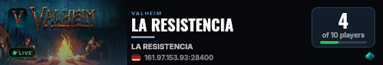LA RESISTENCIA live status badge