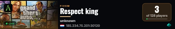 Respect king live status badge
