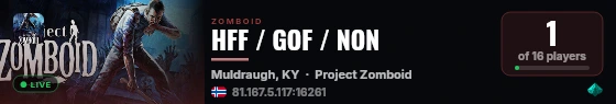 HFF / GOF / NON live status badge