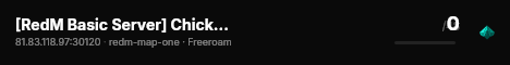 [RedM Basic Server] Chicken_Gamer RedM live status badge
