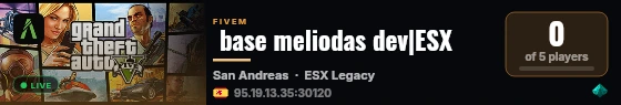  base meliodas dev|ESX live status badge