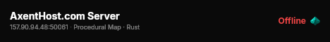 AxentHost.com Server live status badge