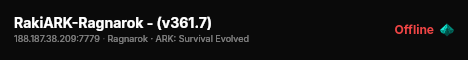 RakiARK-Ragnarok - (v361.7) live status badge