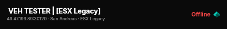  VEH TESTER | [ESX Legacy] live status badge