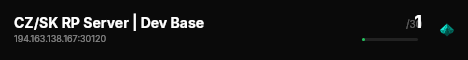CZ/SK RP Server | Dev Base live status badge