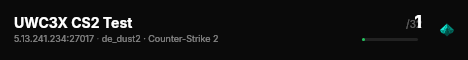 UWC3X CS2 Test live status badge