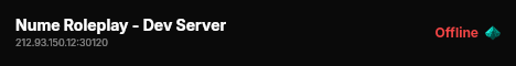 Nume Roleplay - Dev Server live status badge