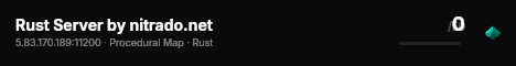 Rust Server by nitrado.net live status badge