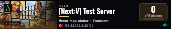 [Next:V] Test Server live status badge