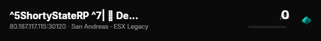 ^5ShortyStateRP ^7| 🌆 Deine Story beginnt hier live status badge