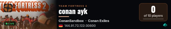 conan ayk live status badge