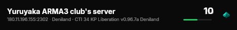 Yuruyaka ARMA3 club's server live status badge