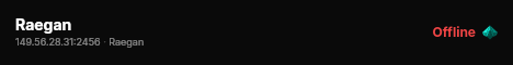 Raegan live status badge