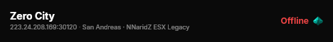 Zero City live status badge