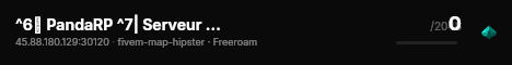 ^6🐼 PandaRP ^7| Serveur RolePlay Français | discord.gg/c483seHaBv live status badge