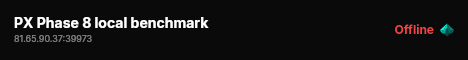 PX Phase 8 local benchmark live status badge