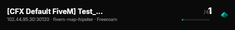 [CFX Default FiveM] Test_server live status badge