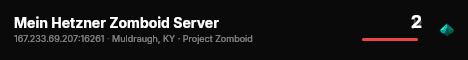 Mein Hetzner Zomboid Server live status badge
