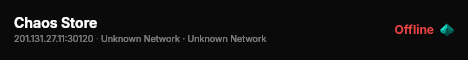 Chaos Store live status badge