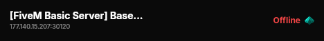 [FiveM Basic Server] Base Quit live status badge