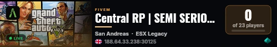 Central RP | SEMI SERIOUS live status badge