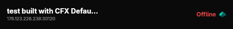 test built with CFX Default FiveM! live status badge