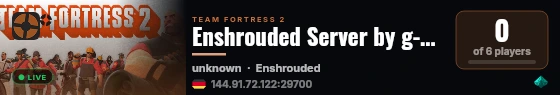 Enshrouded Server by g-portal.com live status badge
