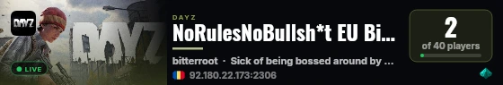 NoRulesNoBullsh*t EU Bitterroot Vanilla+ 1PP discord:nTnyWpt4cq live status badge