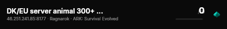 DK/EU server animal 300+ player 150 x5 harvest ext - (v361.7) live status badge
