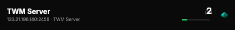 TWM Server live status badge