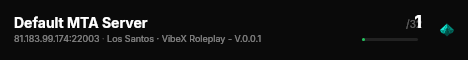 Default MTA Server live status badge